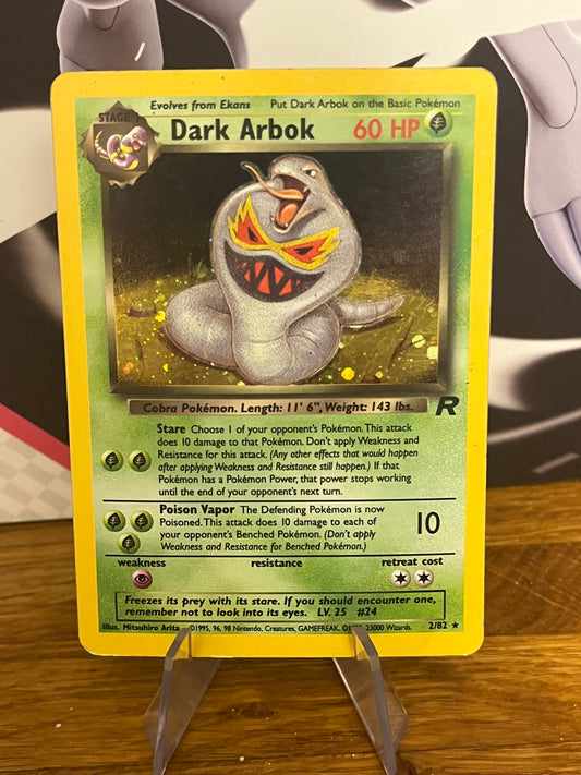 Dark Arbok 2/82 Holo Team Rocket NM Single Pokémon Card