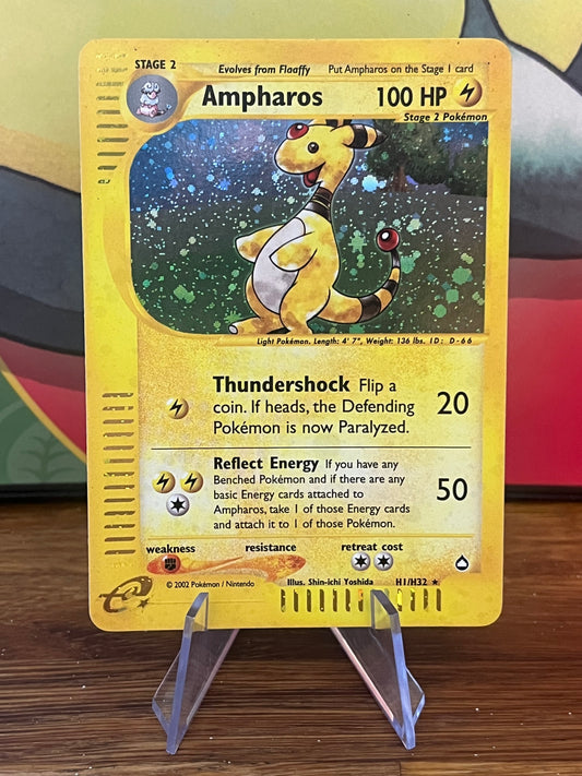 Ampharos Holo H1/H32 Aquapolis NM Single Pokemon Card