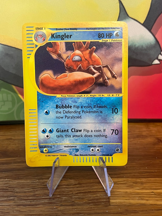 Kingler Reverse Holo 15/165 Expedition NM Single Pokemon Card