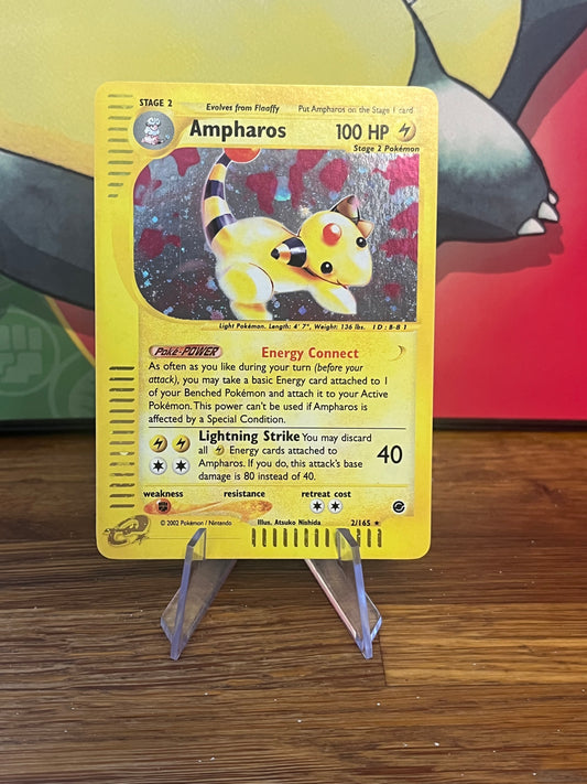 Ampharos Holo 2/165 Expedition NM Single Pokemon Card