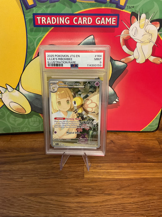 Lillie's Ribombee Illustration Rare 164/159 Journey Together PSA 9 Graded Pokémon Card