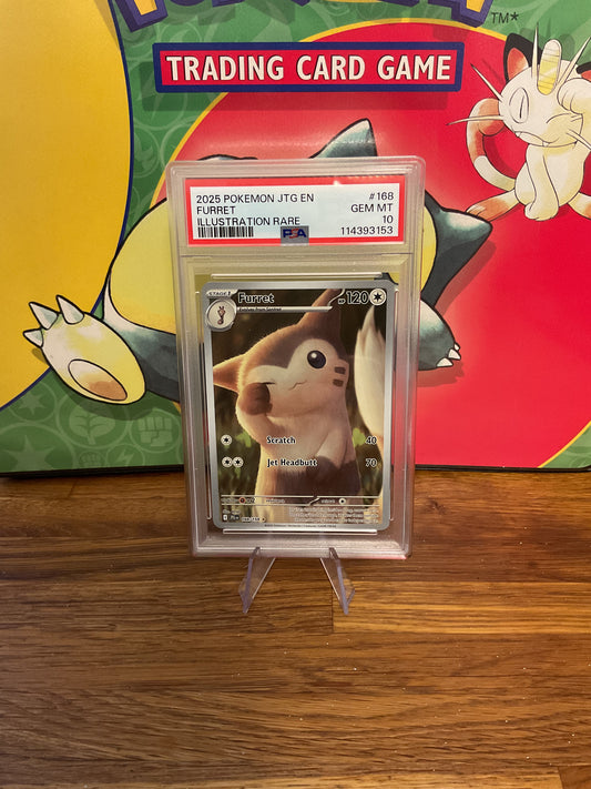 Furret Illustration Rare 168/159 Journey Together PSA 10 Graded Pokémon Card