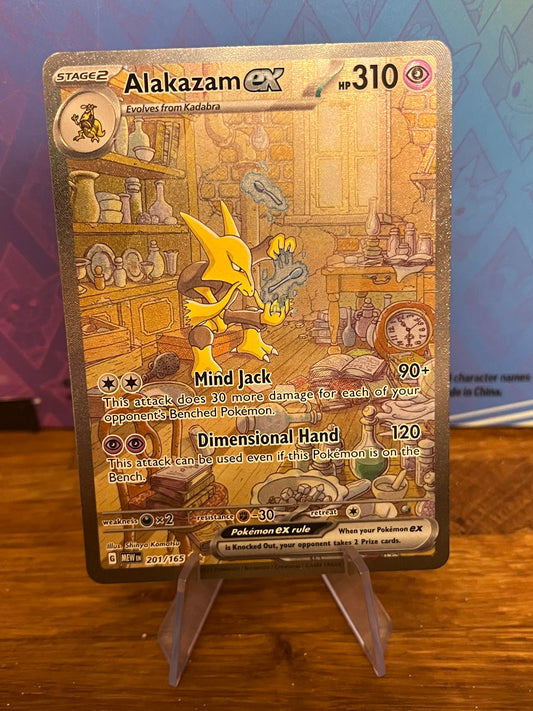 Alakazam EX Special Illustration Rare 201/165 151 NM Single Pokémon Card