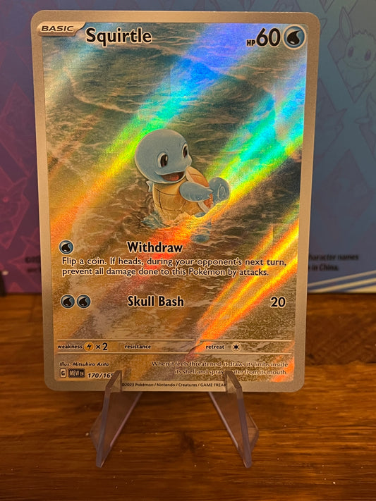 Squirtle Illustration Rare 170/165 151 NM Single Pokémon Card