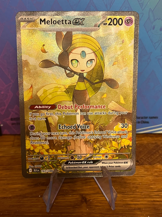 Meloetta EX Special Illustration Rare 167/086 Black Bolt NM Single Pokémon Card