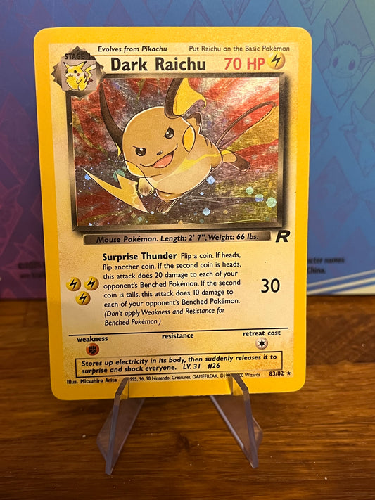 Dark Raichu Holo 83/82 Team Rocket NM Single Pokémon Card