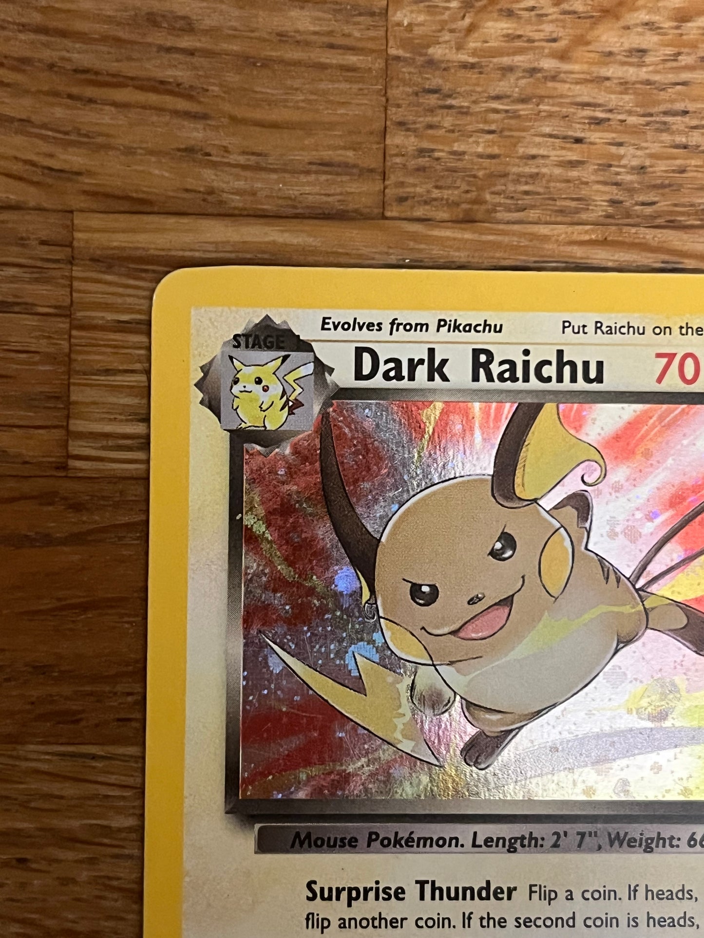 Dark Raichu Holo 83/82 Team Rocket NM Single Pokémon Card
