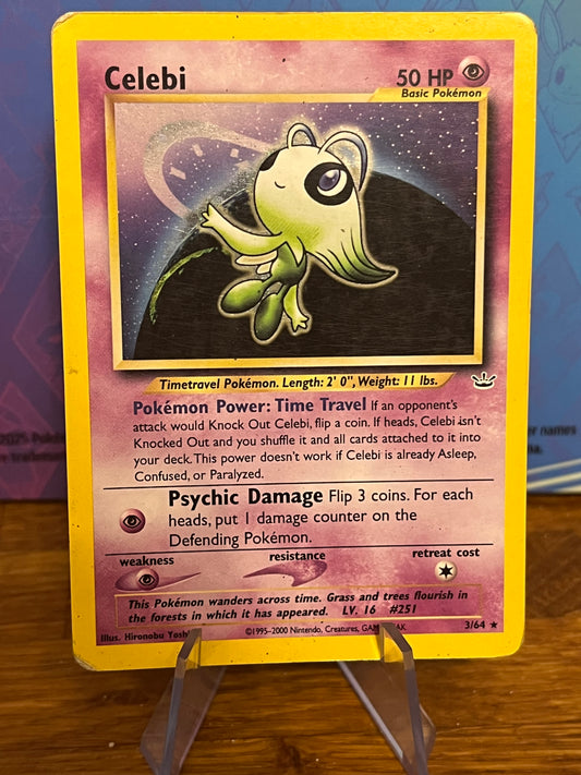 Celebi Holo 3/64 Neo Revelation NM Single Pokémon Card