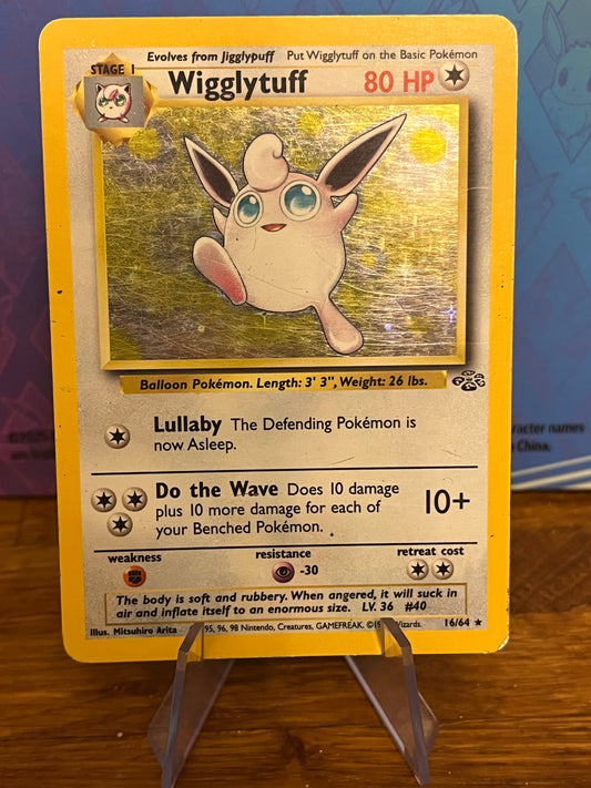 Wigglytuff Holo 16/64 Jungle LP Single Pokémon Card