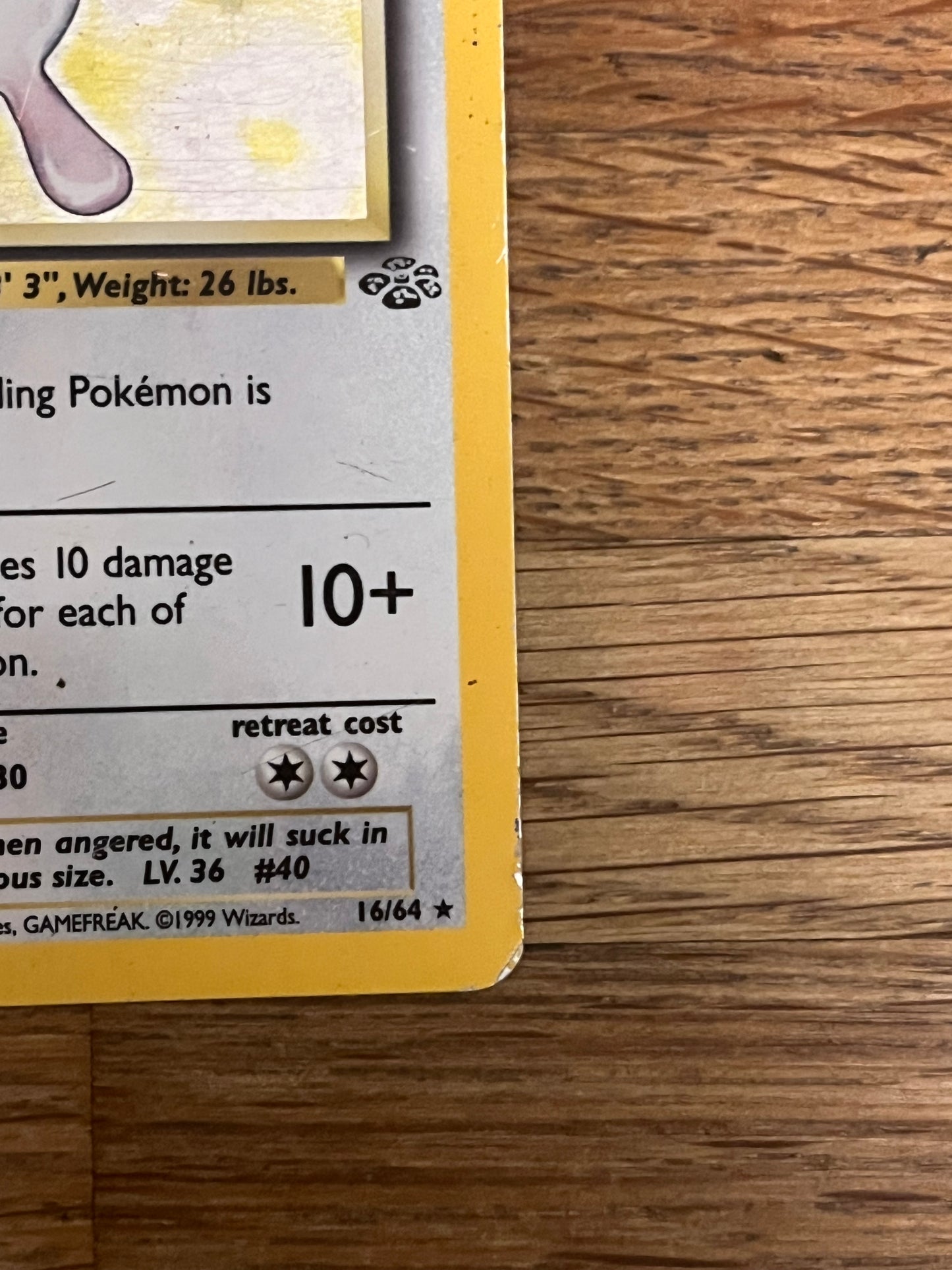 Wigglytuff Holo 16/64 Jungle LP Single Pokémon Card