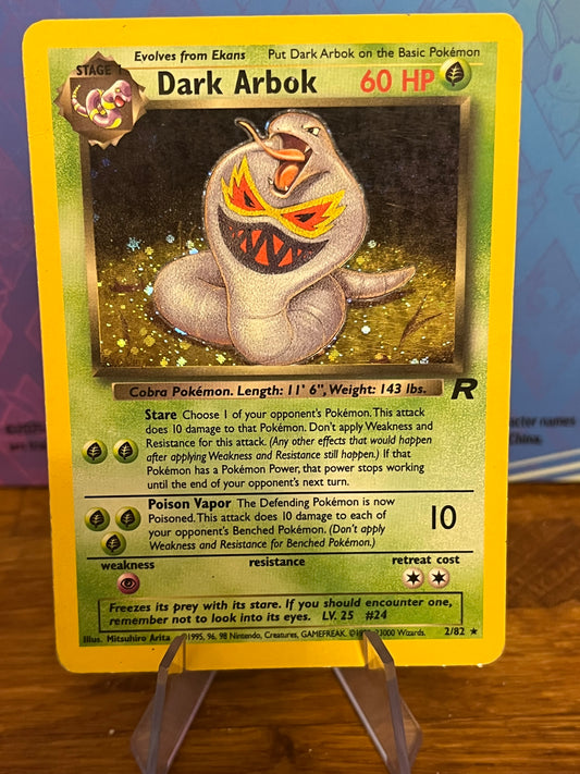 Dark Arbok Holo 2/82 Team Rocket NM Single Pokémon Card