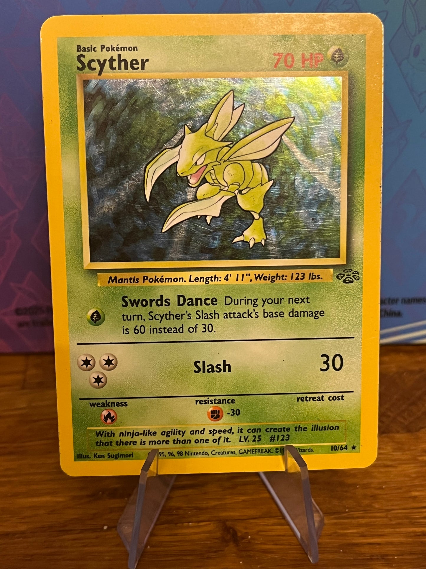 Scyther Holo 10/64 Jungle NM Single Pokémon Card