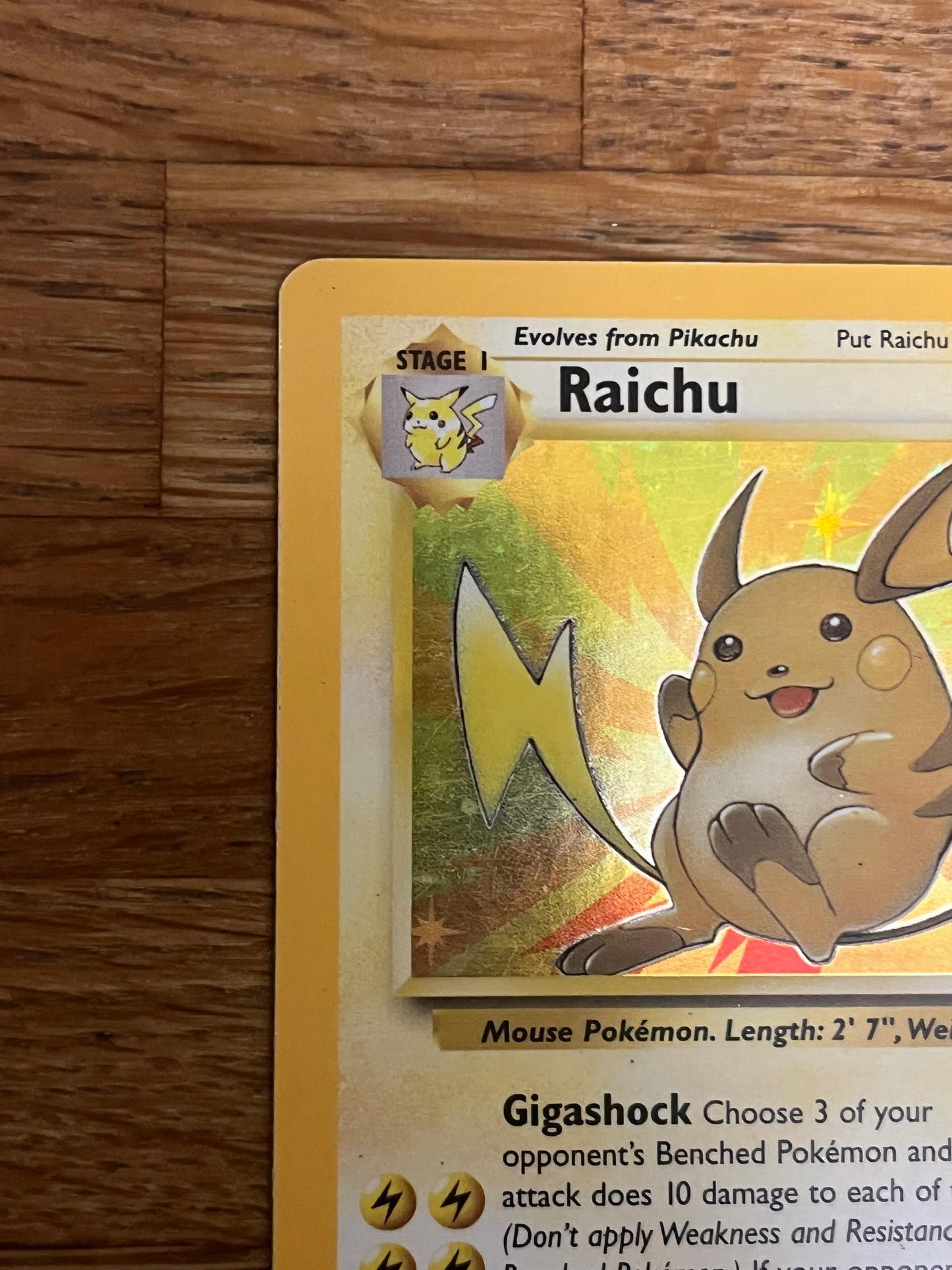 Raichu Holo 14/62 Fossil NM Single Pokémon Card