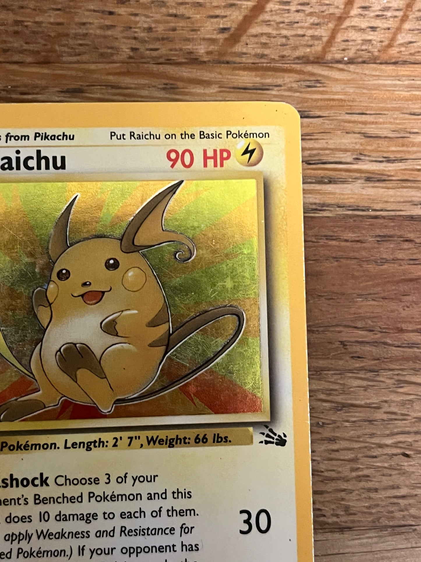 Raichu Holo 14/62 Fossil NM Single Pokémon Card