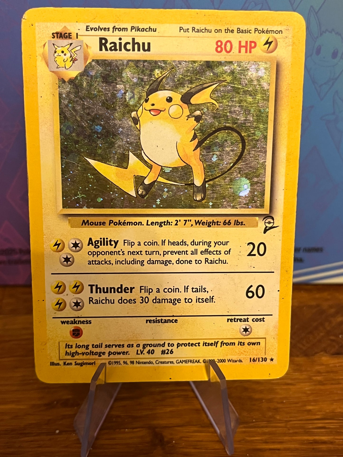Raichu Holo 16/130 Base Set 2 LP Single Pokémon Card