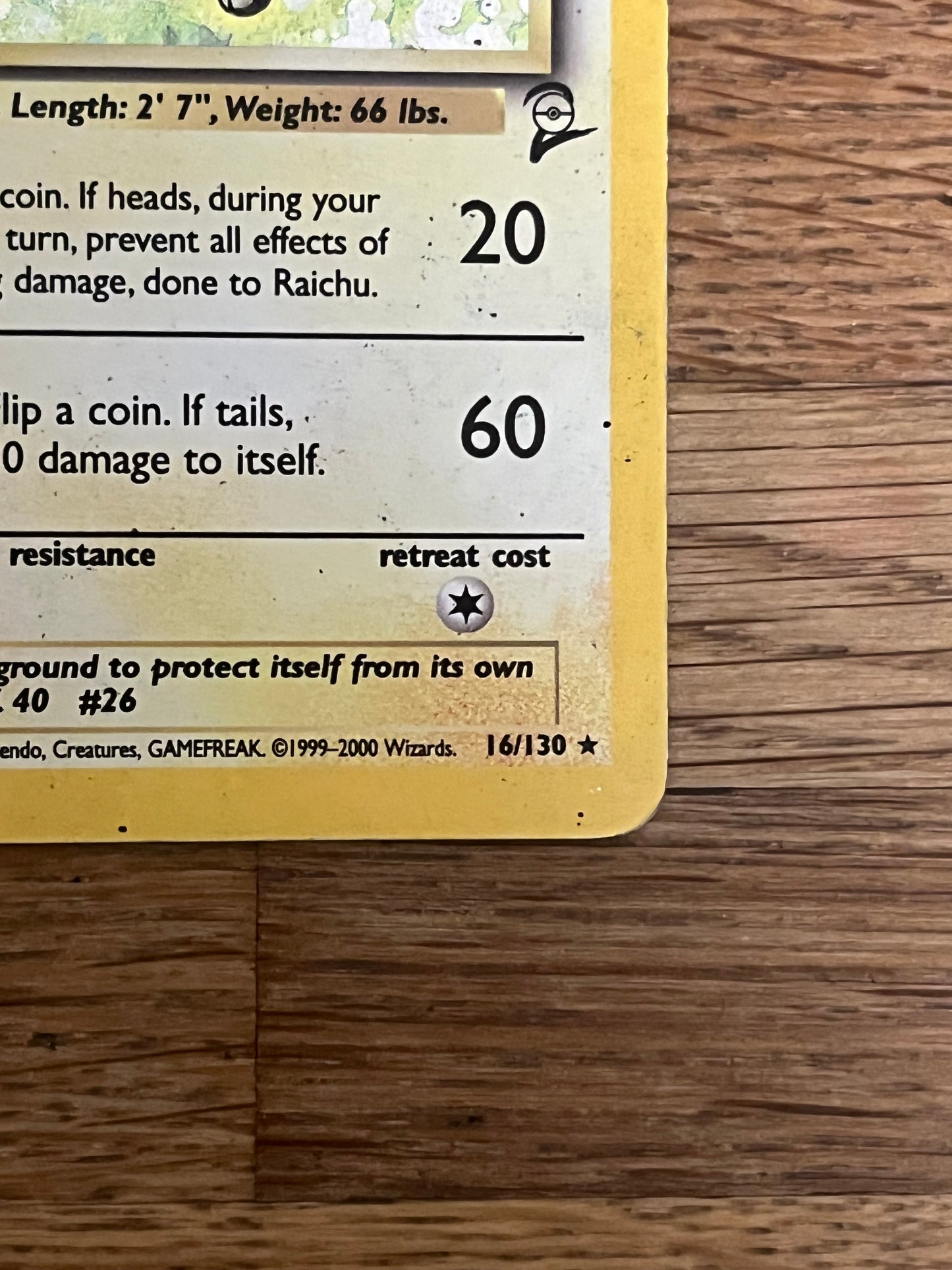 Raichu Holo 16/130 Base Set 2 LP Single Pokémon Card