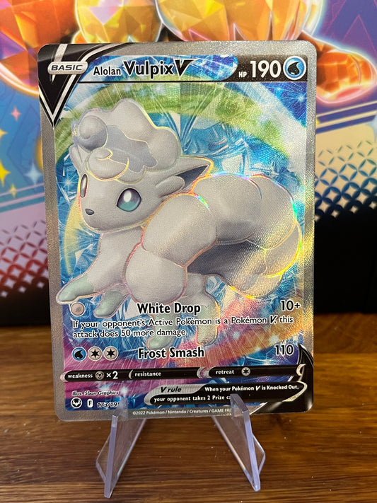 Alolan Vulpix V 173/195 Silver Tempest NM /Single Pokémon Card