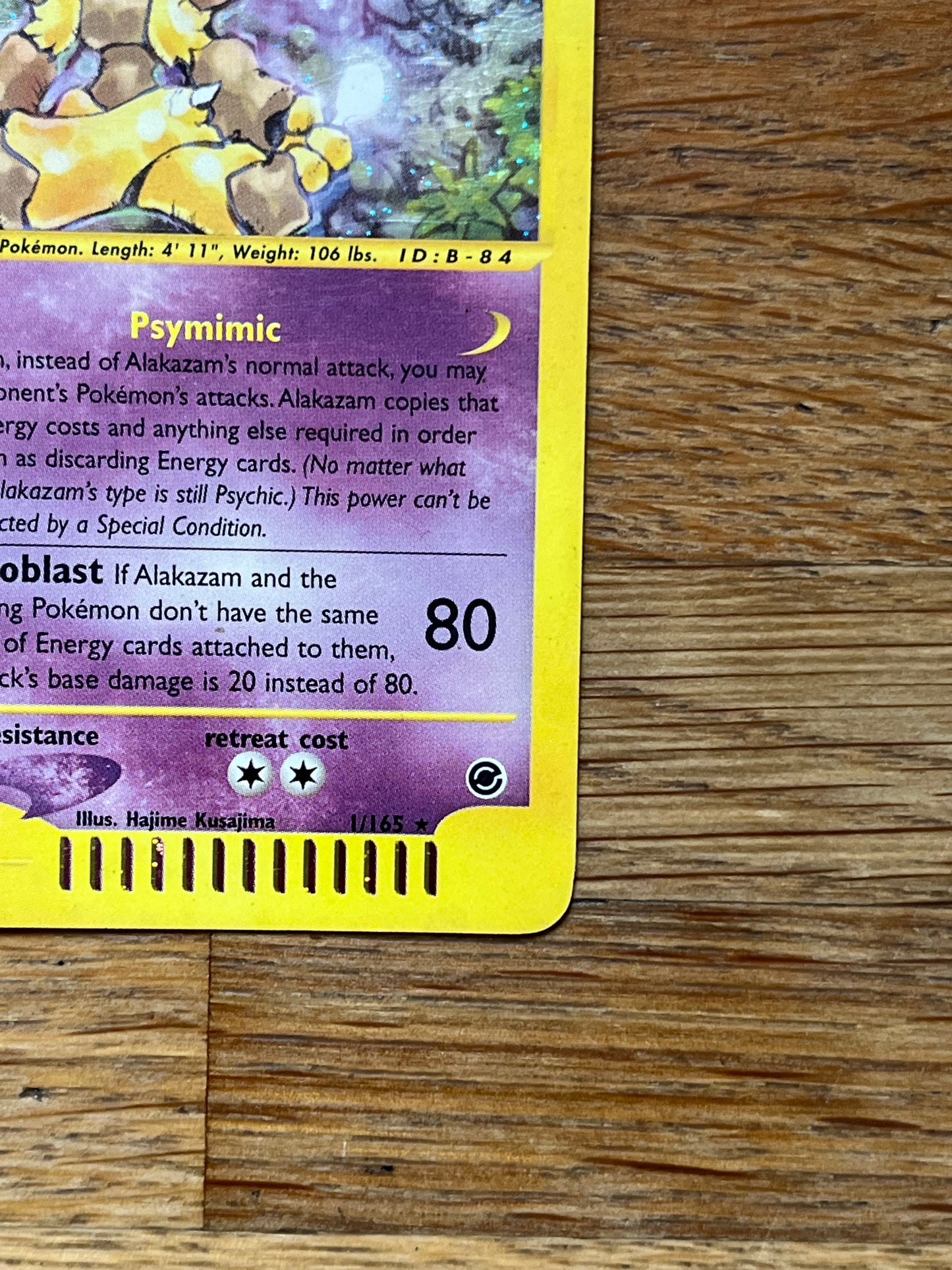 Alakazam Holo 1/165 Expeditions NM Single Pokémon Card