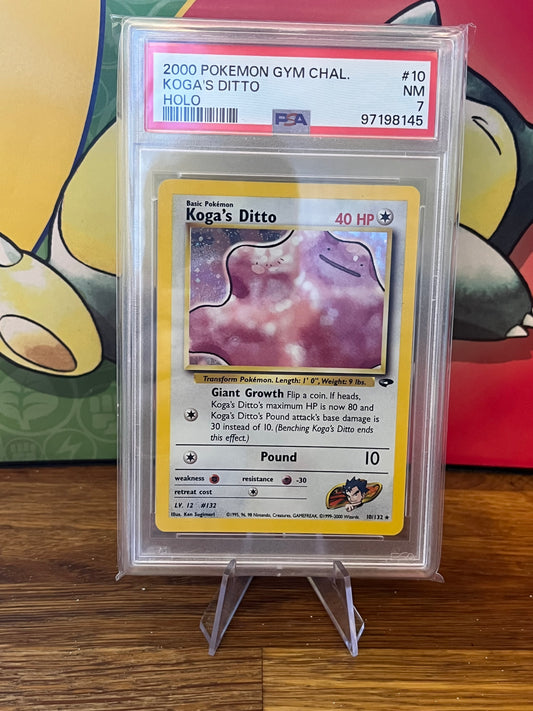 Koga's Ditto 10/132 Gym Challenge PSA 7 Pokémon Graded Card