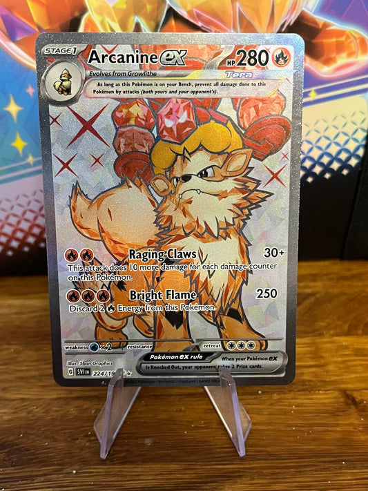 Arcanine EX 224/198 Scarlet & Violet NM Single Pokémon Card