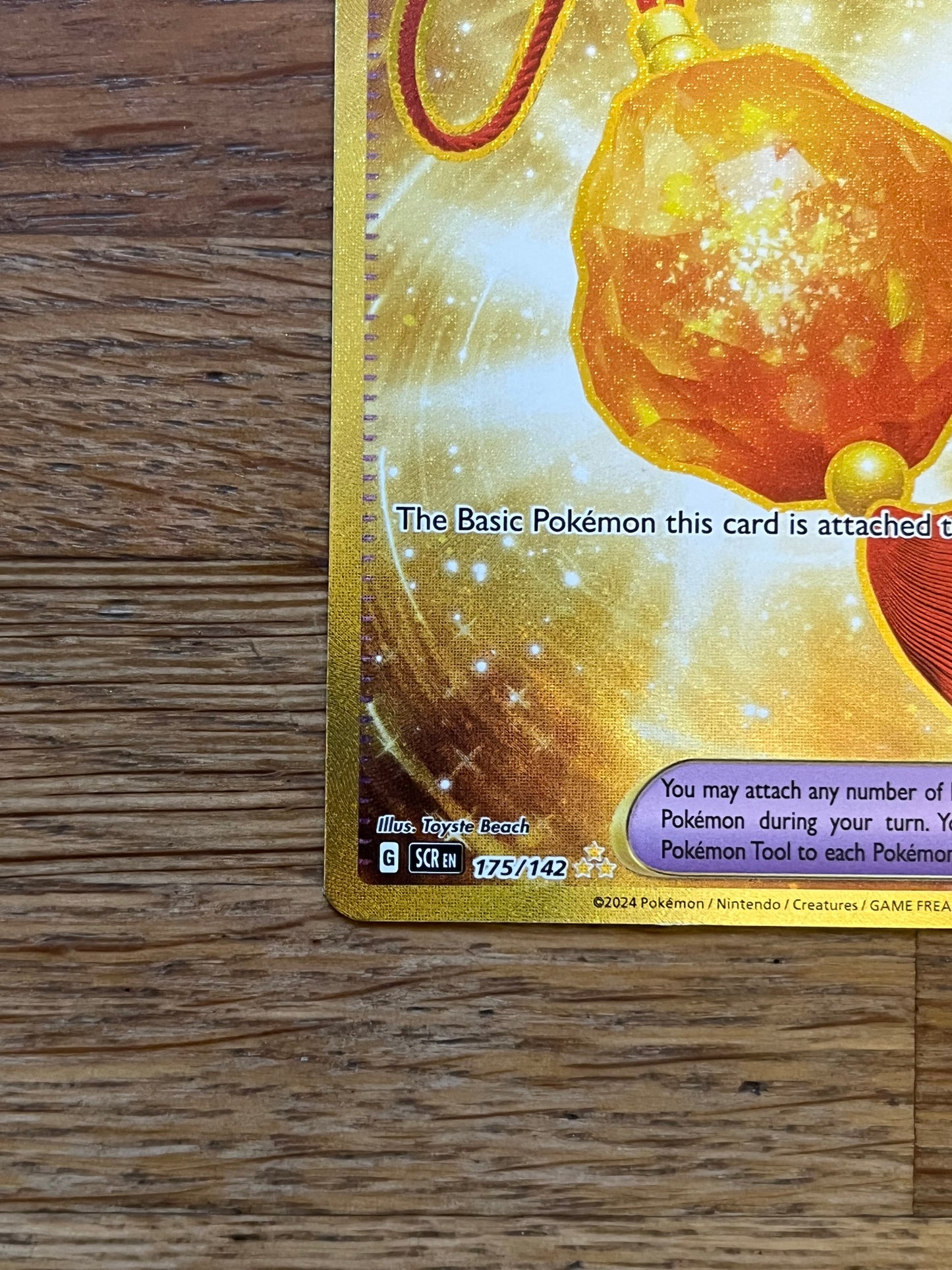 Bravery Charm Hyper Rare 175/142 Stellar Crown NM Single Pokémon Card