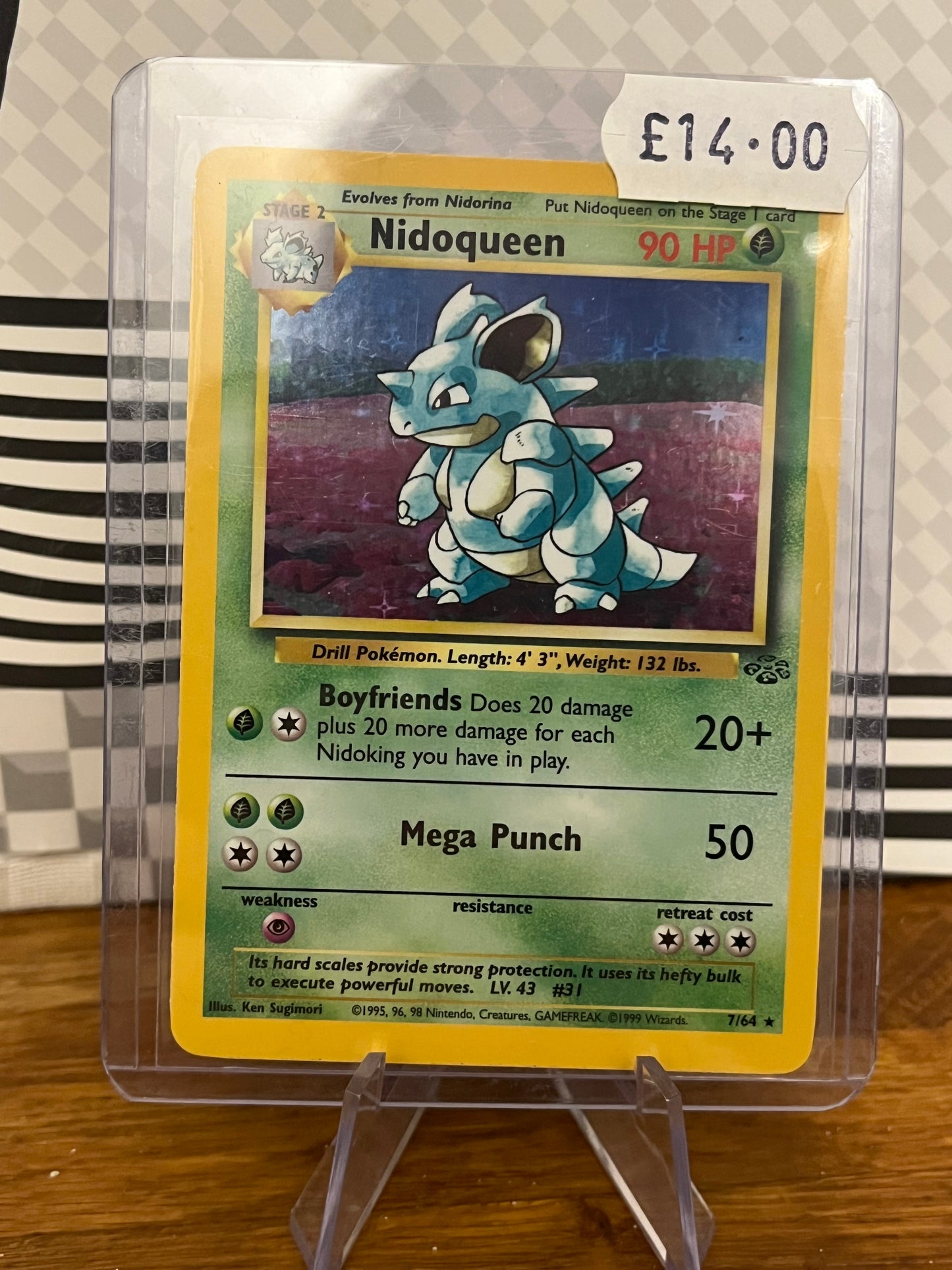 Nidoqueen Holo 7/64 Jungle NM Single Pokémon Card