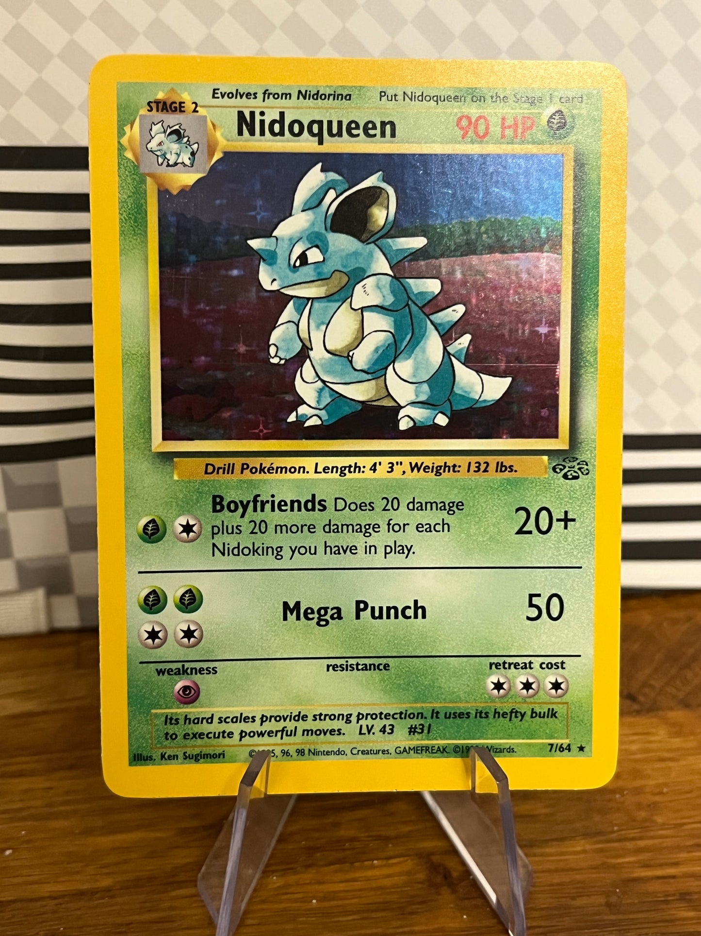 Nidoqueen Holo 7/64 Jungle NM Single Pokémon Card