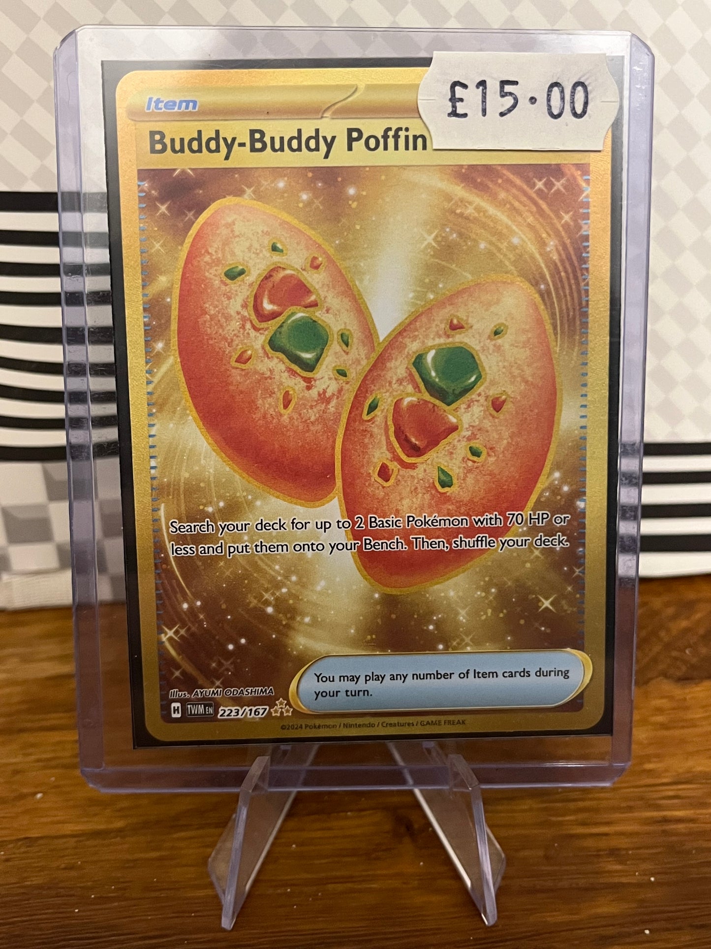 Buddy-Buddy Poffin Hyper Rare 223/167 Twilight Masquerade NM Single Pokémon Card