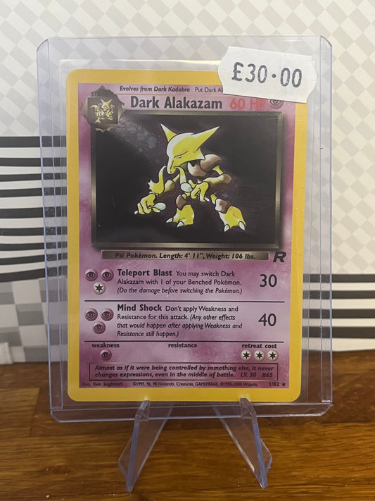 Dark Alakazam Holo 1/82 Team Rocket NM Single Pokémon Card