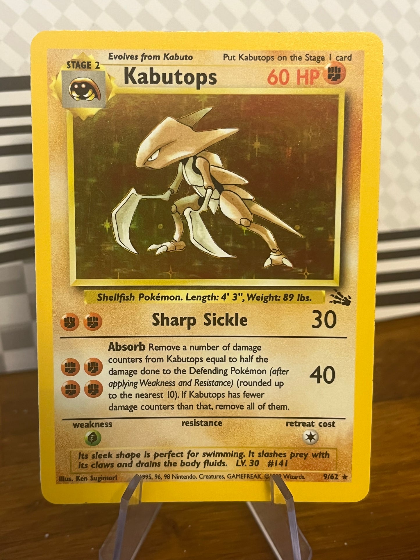 Kabutops Holo 9/62 Fossil NM Single Pokémon Card