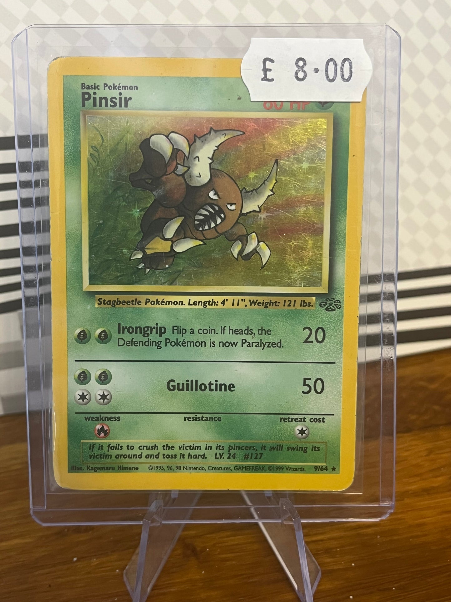 Pinsir Holo 9/64 Jungle NM Single Pokémon Card