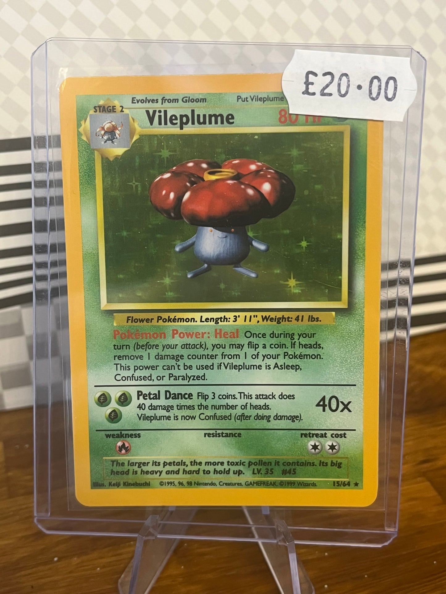 Vileplume Holo 15/64 Jungle NM Single Pokémon Card
