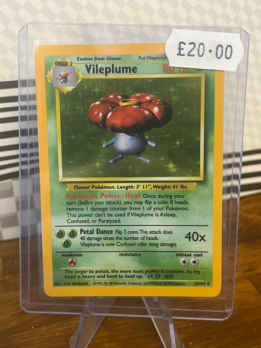 Vileplume Holo 15/64 Jungle NM Single Pokémon Card