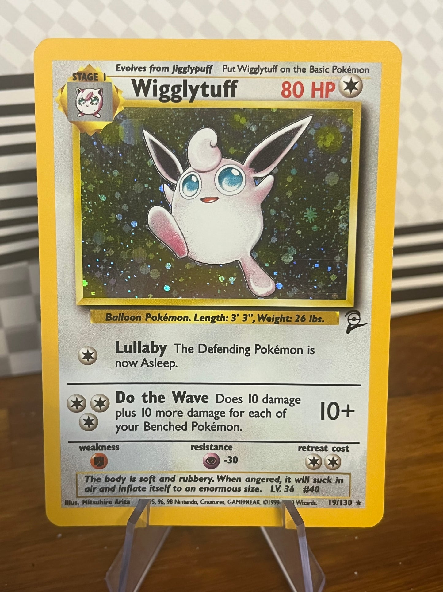 Wigglytuff Holo 19/130 Base Set 2 NM Single Pokémon Card