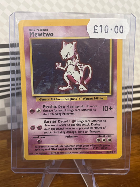 Mewtwo 10/102 Base Set NM Single Pokémon Card
