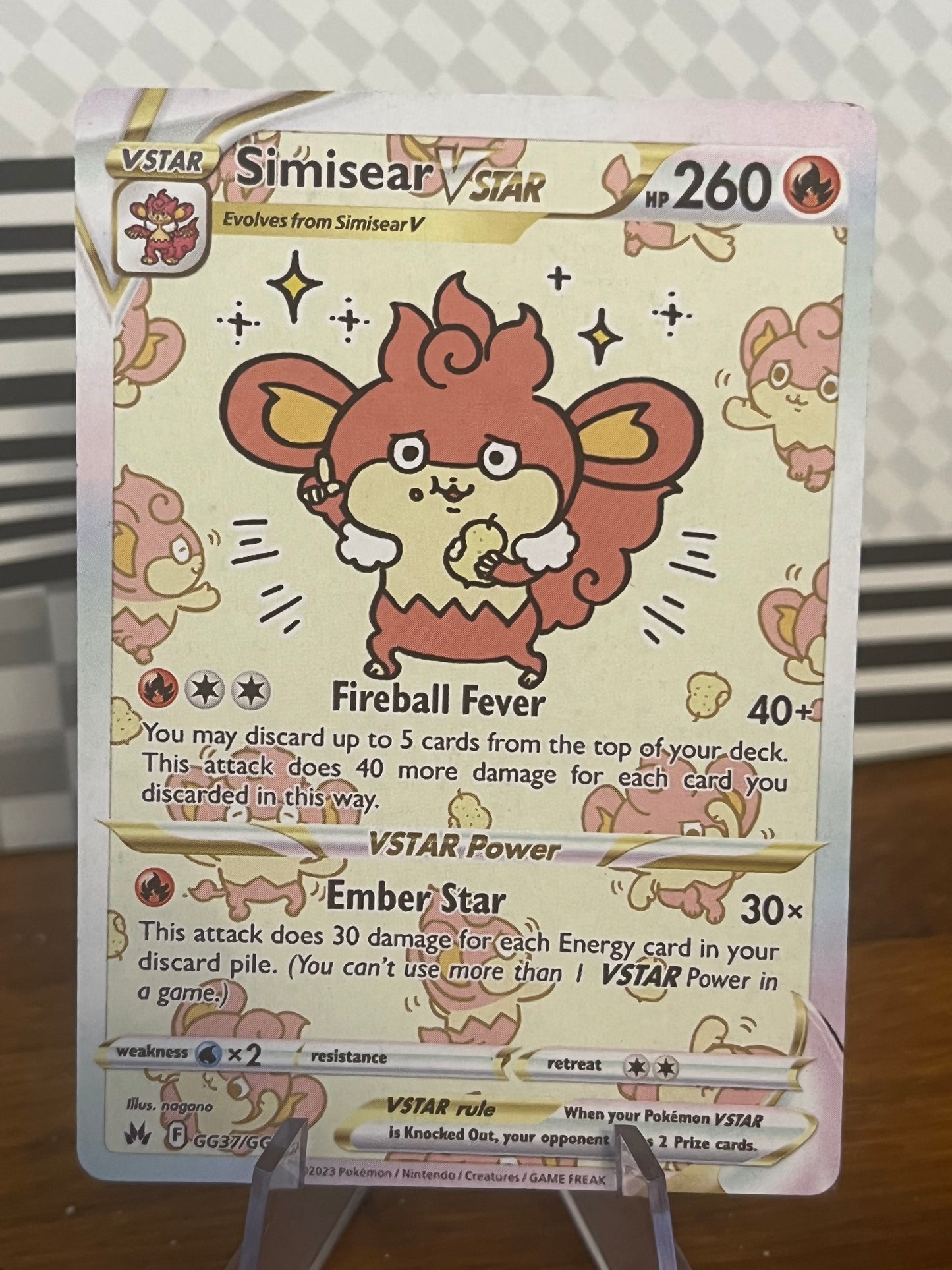 Simisear VStar GG37/GG70 Crown Zenith NM Single Pokémon Card