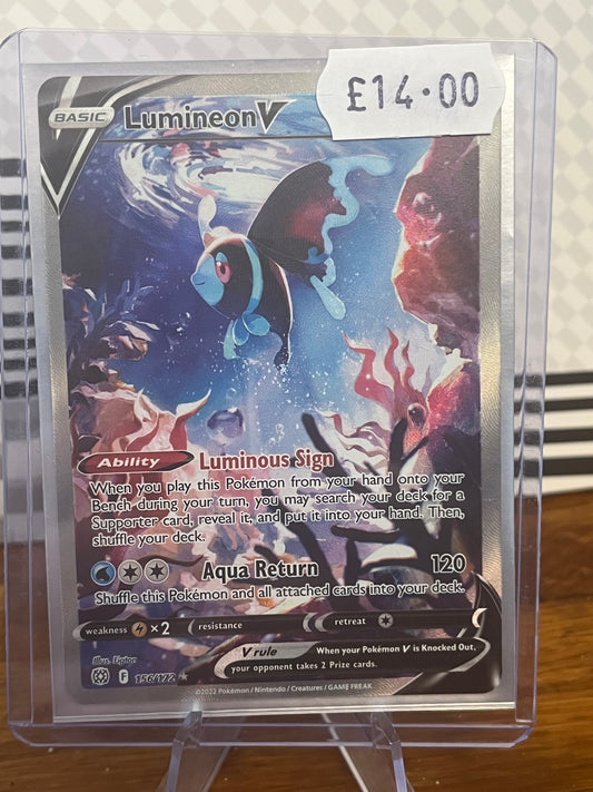 Lumineon V 156/172 Brilliant Stars NM Single Pokémon Card