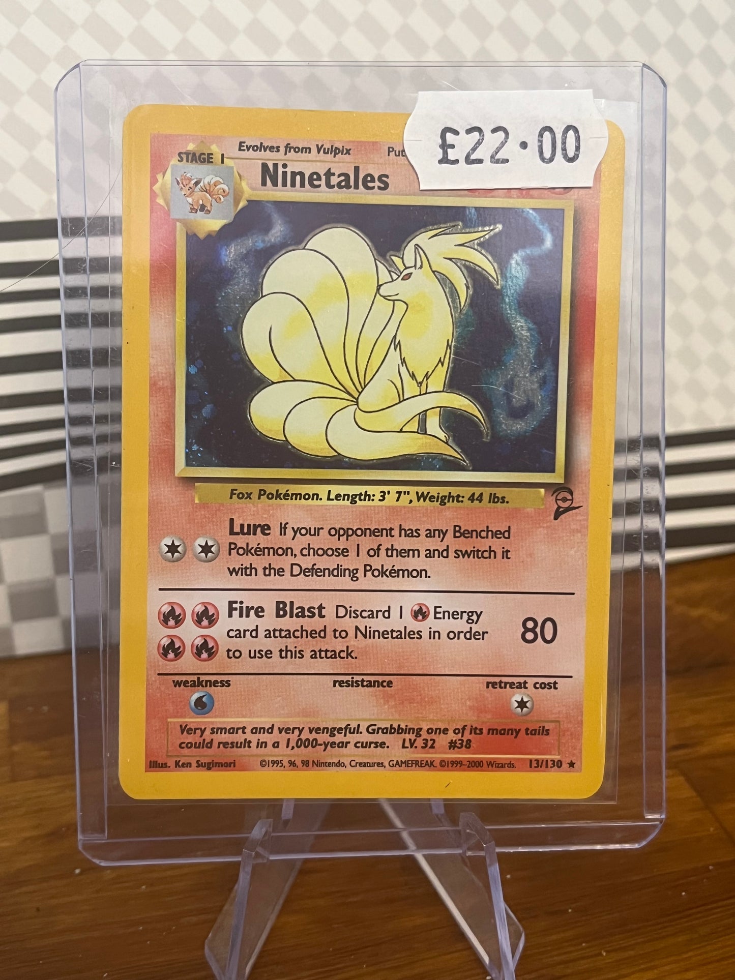 Ninetales Holo 13/130 Base Set 2 NM Single Pokémon Card