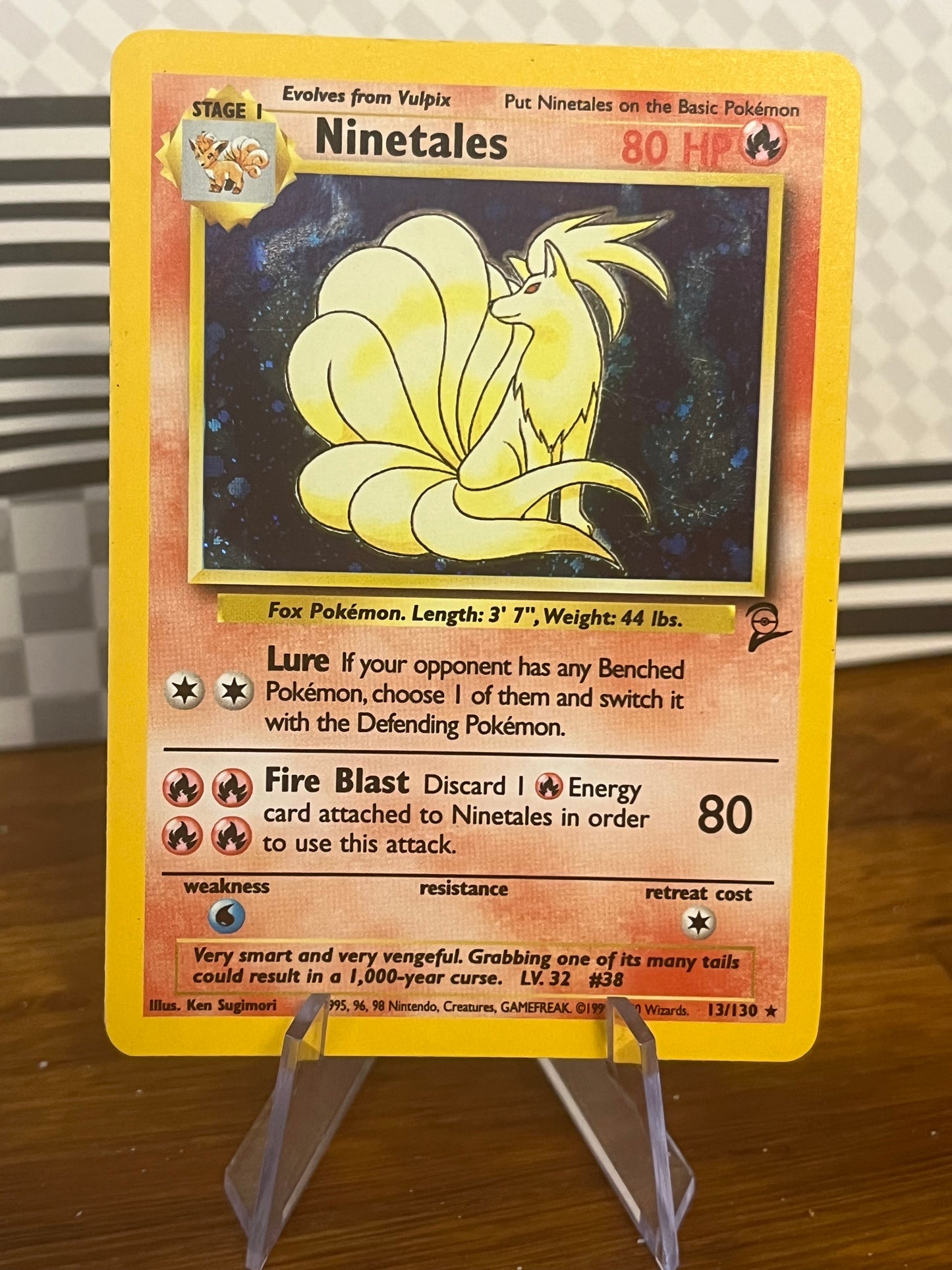 Ninetales Holo 13/130 Base Set 2 NM Single Pokémon Card