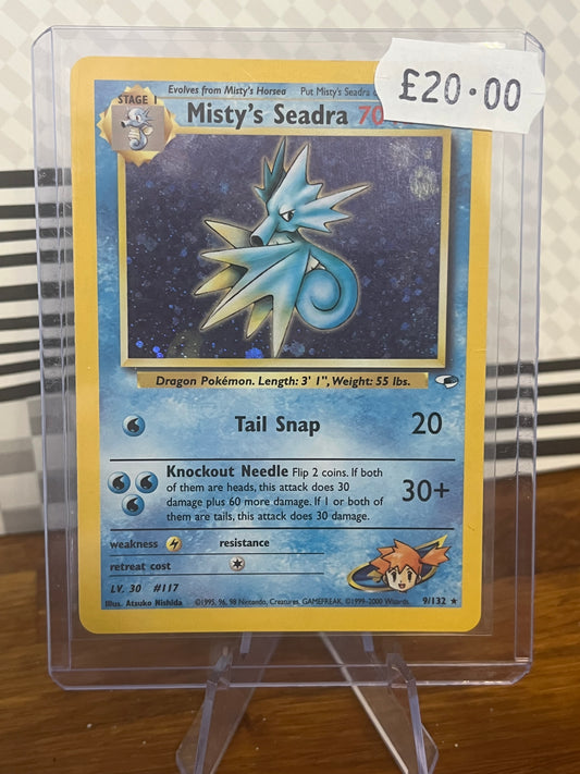 Misty's Seadra 9/132 Gym Heroes NM Single Pokémon Card