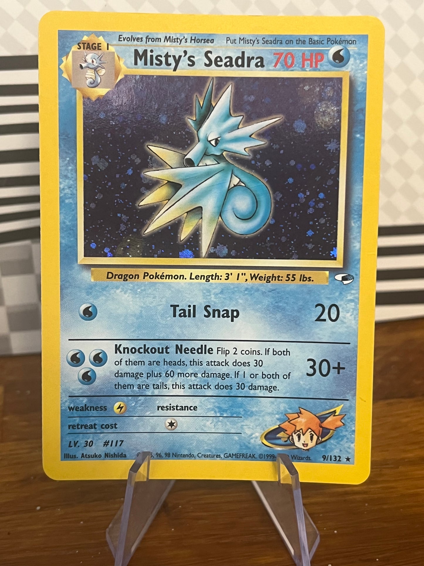 Misty's Seadra 9/132 Gym Heroes NM Single Pokémon Card