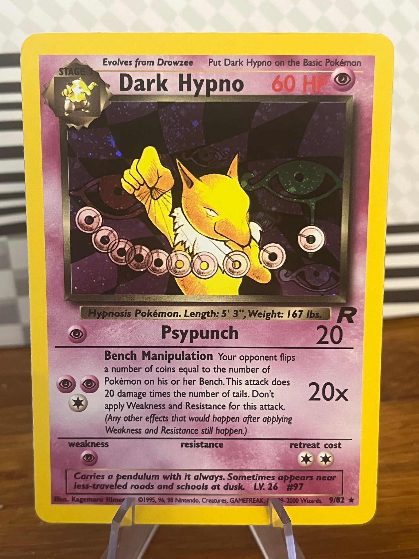 Dark Hypno Holo 9/82 Team Rocket NM Single Pokémon Card