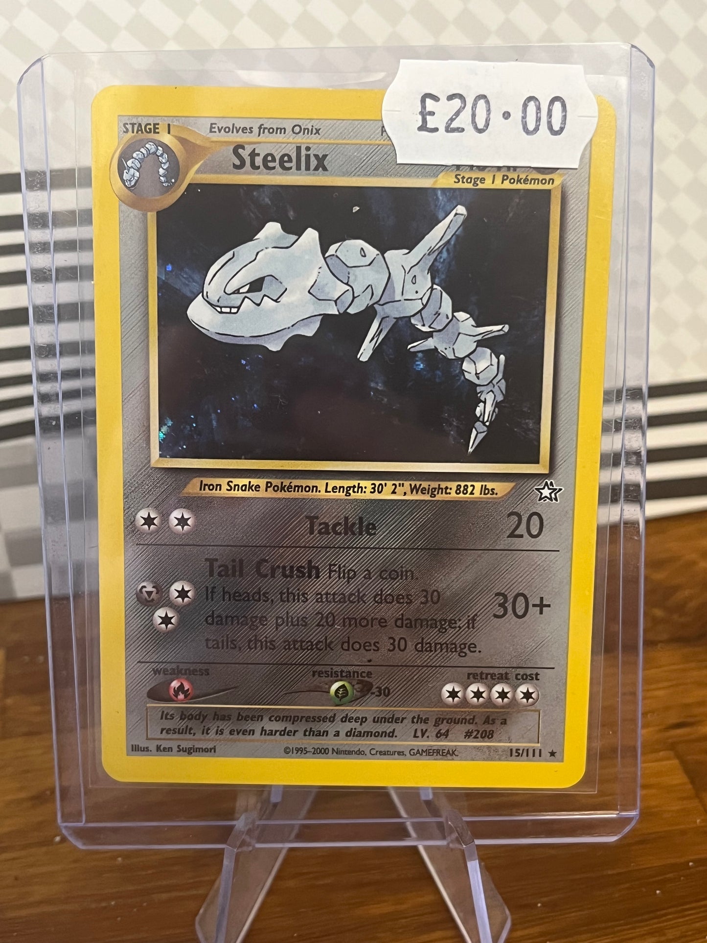 Steelix Holo 15/111 Neo Genesis NM Single Pokémon Card
