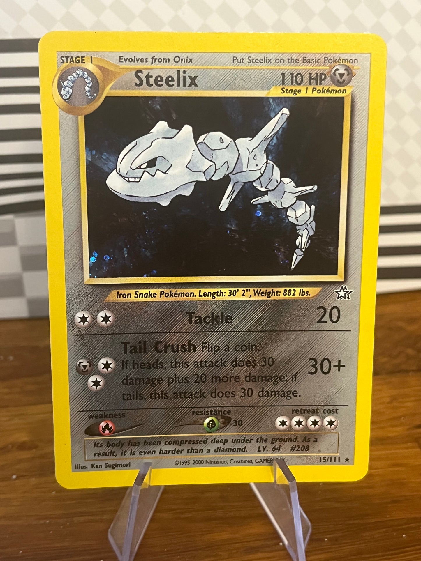 Steelix Holo 15/111 Neo Genesis NM Single Pokémon Card