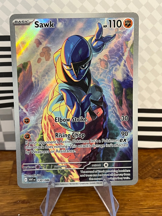 Sawk 130/086 Illustration Rare White Flare NM Single Pokémon Card