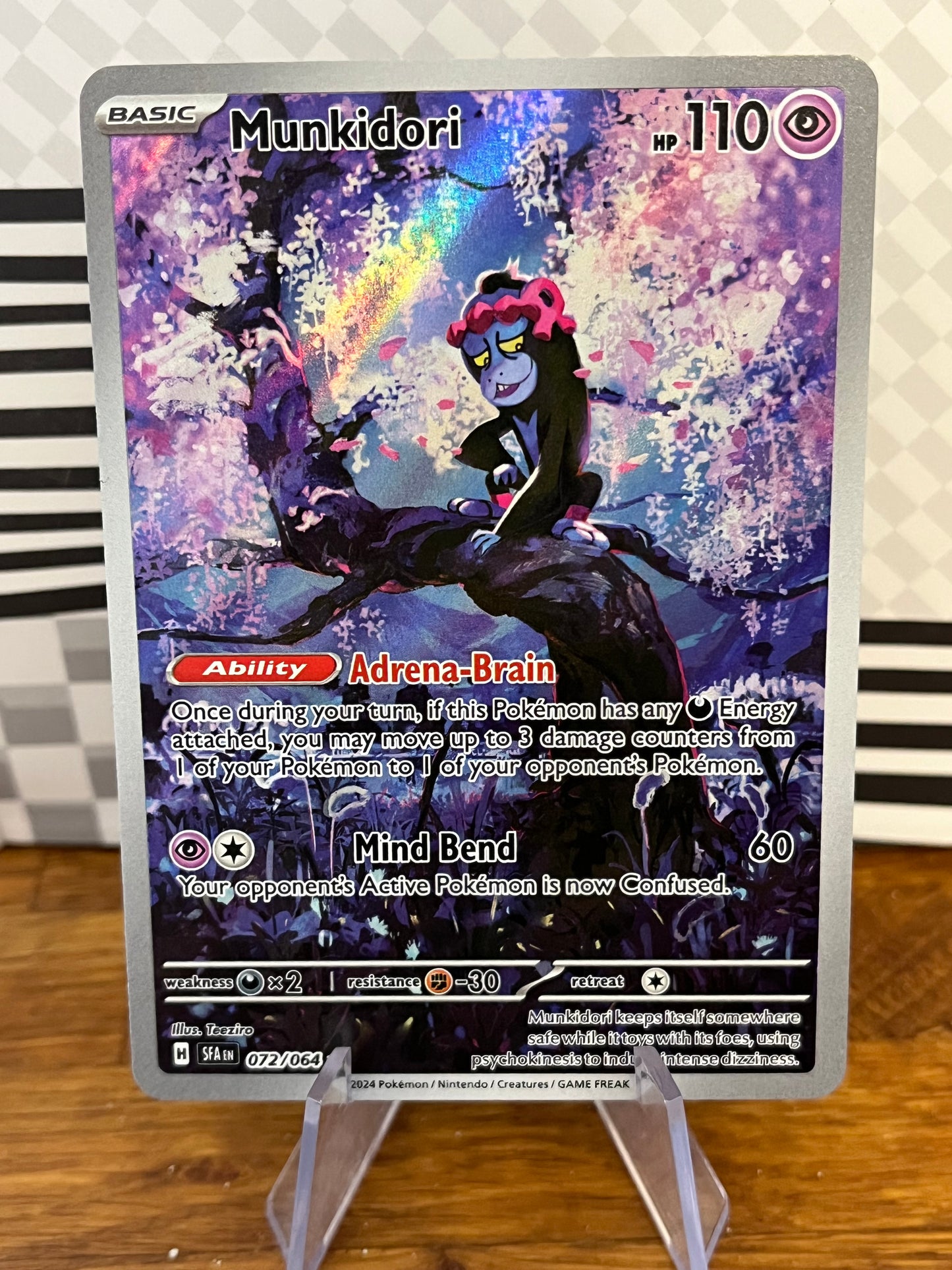 Munkidori 072/064 Illustration Rare Shrouded Fable NM Single Pokémon Card