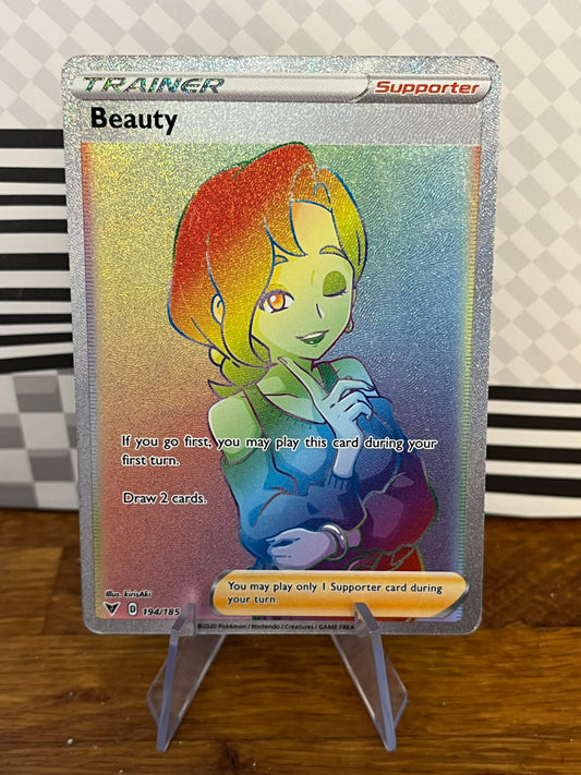 Beauty 194/185 Rainbow Rare Vivid Voltage NM Single Pokémon Card
