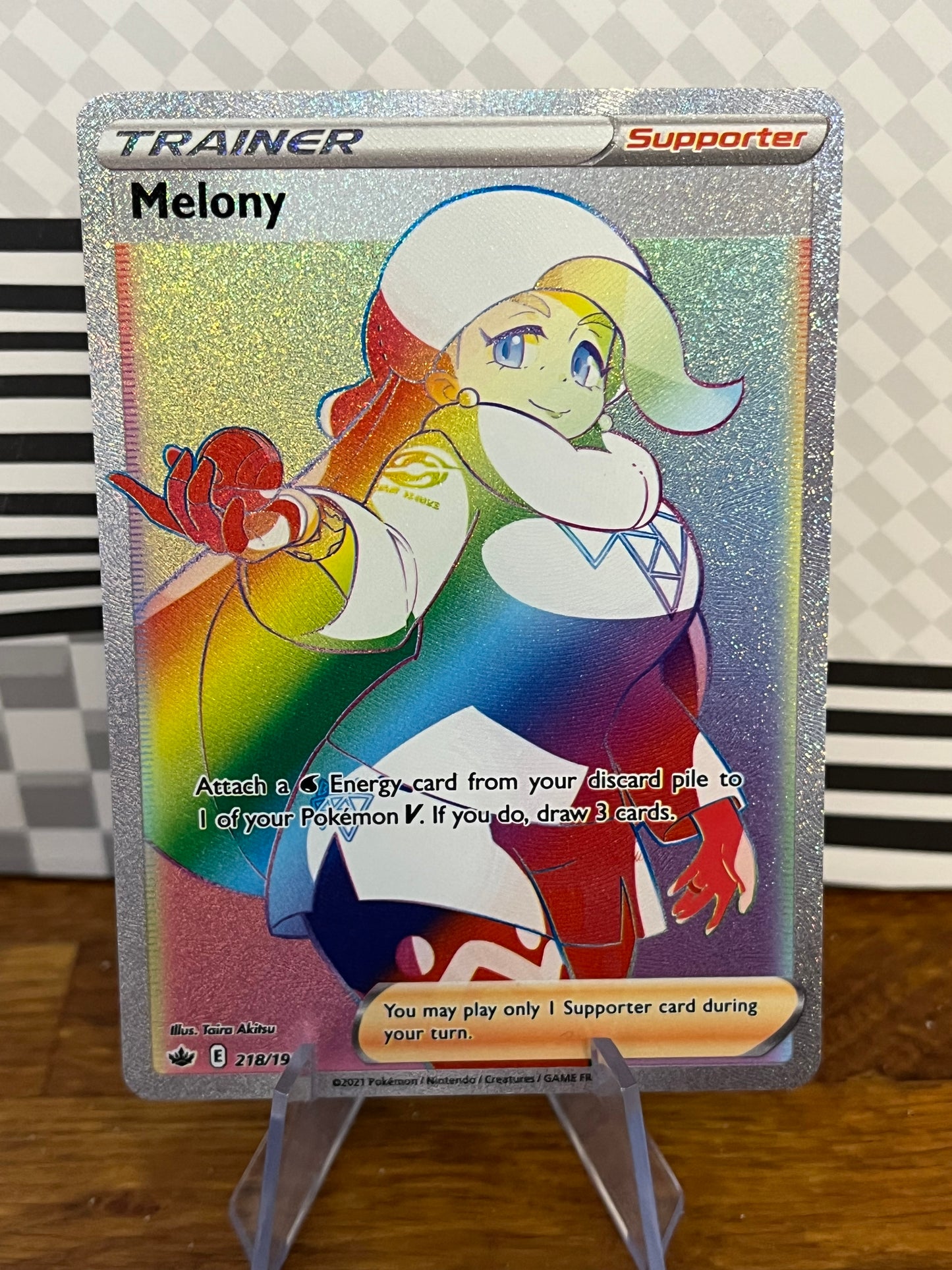 Melony 218/198 Chiling Reign Rainbow Rare NM Single Pokémon Card