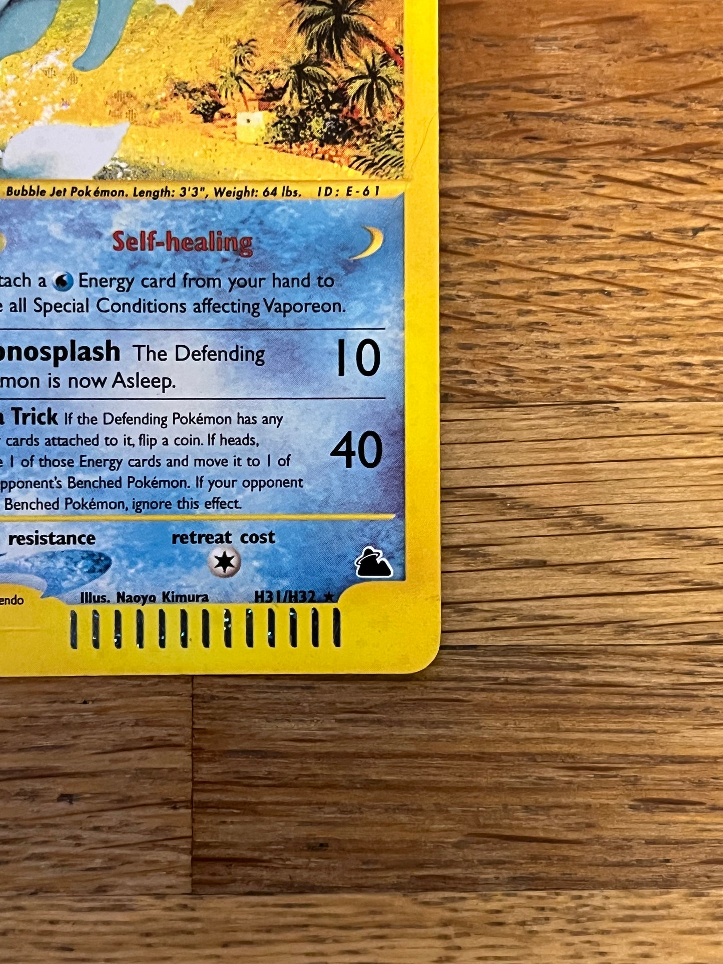 Vaporeon Holo H31/H32 Skyridge NM Single Pokémon Card