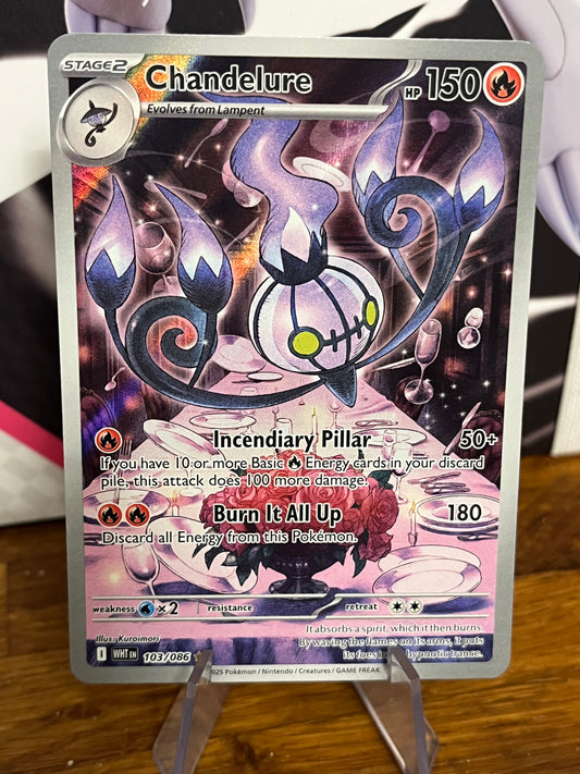 Chandelure Illustration Rare 103/086 White Flare NM Single Pokémon Card